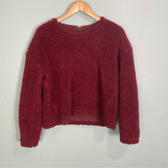 Lululemon‎ Wool Whenever Crew Red W3DSMS Pullover Sweater Sz 8 - Picture 1 of 10